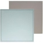 Country Heart Pack of 4 Faux Leather Placemats Grey