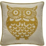 Ochre Owl Cushion Ochre (Yellow)