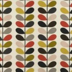 Orla Kiely Tomato Stem Fabric Yellow / Green / Red