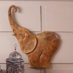 Happy Elephant Wall Art Brown