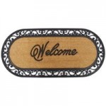 Welcome Patio Mat Natural