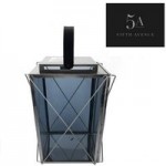 5A Fifth Avenue Large Smoked Glass Lantern Grey