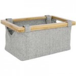 Elements Grey Bamboo Basket Grey