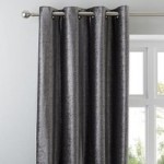 5A Fifth Avenue Broadway Charcoal Eyelet Curtains Charcoal