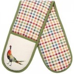 Mr Pheasant Double Oven Glove Green/Yellow/Black/Red