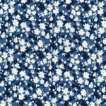 Blue Floral Cotton Poplin Blue