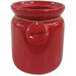 Red Hang Tag Utensil Canister Red