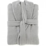 5A Fifth Avenue Grey Waffle Dressing Gown Grey