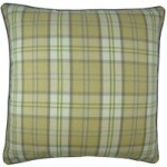 Large Isabella Ochre Cushion Cover Ochre Yellow and White