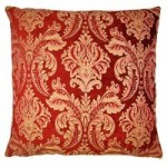 Large Chenille Scarlett Red Cushion Cover Red