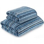 Blue Stripes Towel Blue