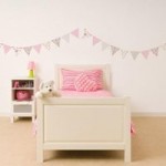 Katy Ditsy Bunting Wall Stickers White / Pink