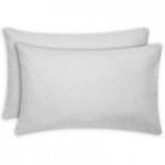Luxury Brushed Cotton Dove White Housewife Pillowcase Pair Dove (Grey)