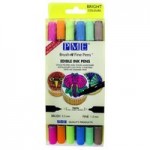 Brush n Fine Pack of 6 Edible Ink Pen Bright Multi-Coloured