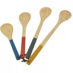 Elements Pack of 4 Wooden Spoons Yellow