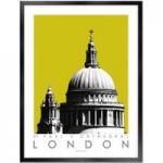 St Paul’s Framed Print Ochre (Yellow)