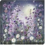 Clocks in the Moonlight Canvas Lilac (Purple)