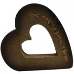 Keepers Lodge Heart Ornament Brown