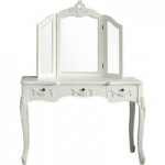Toulouse Ivory Large Dressing Table and Mirror White