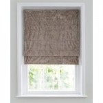Crushed Velour Champagne Roman Blind Champagne