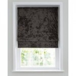 Crushed Velour Charcoal Roman Blind Charcoal