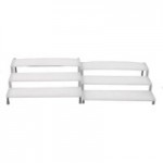Pack of 2 Expandable Cupboard Organisers White
