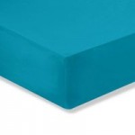 Easycare Plain Dye 100% Cotton 180 Thread Count Vivid Blue 28cm Fitted Sheet Midnight (Blue)
