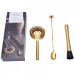 3 Piece Gold Barware Set Gold