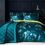 Charm Floral Teal Reversible Duvet Cover and Pillowcase Set Teal