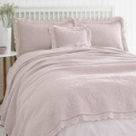 Lace Edge Blush Bedspread Blush (Pink)