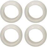 Set of 4 White Marble Napkin Rings White