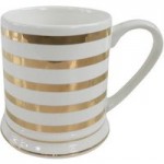 Gold Metallic Stripe Mug Gold