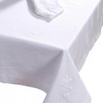 Dorma White Monogram Small Tablecloth White