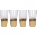 5A Fifth Avenue Pack of 4 Gold Ombre Highball Glasses Gold