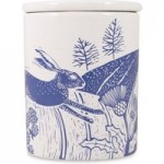 Woodland Blue Hare Canister Blue