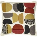 Elements Alton Crewel Cushion Multi Coloured