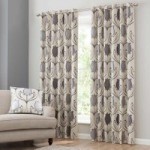 Lalique Charcoal Eyelet Curtains Charcoal