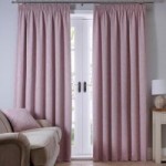 Boucle Pink Pencil Pleat Curtains Pink