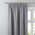 Boucle Grey Pencil Pleat Curtains Grey