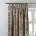 Crushed Velour Champagne Pencil Pleat Curtains Champagne
