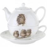 Wrendale Owls Tea For One with Saucer White