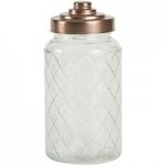 T&G Large Glass Jar with Copper Lid Clear