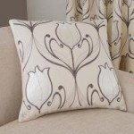 Lalique Cream Flower Cushion Cream