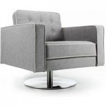 Prague Fabric Armchair – Grey Grey