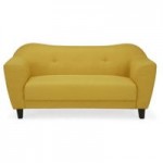 Cassie 2 Seater Fabric Sofa Yellow