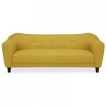 Cassie 3 Seater Fabric Sofa Yellow