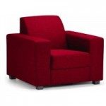Ada Fabric Armchair Red
