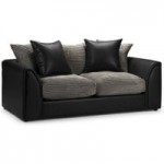 Byron 3 Seater Sofa Grey/Black