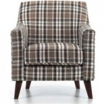 Bloomsbury Fabric Accent Armchair Brown