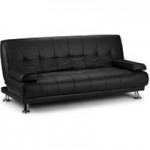 Venice Faux Leather Sofa Bed Black